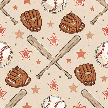Vintage Ballpark Pattern 26 Minky Fabric