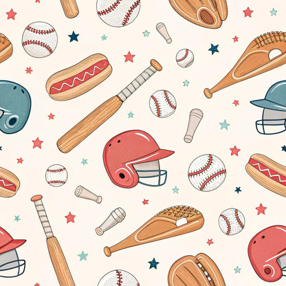 Vintage Ballpark Pattern 28 Minky Fabric
