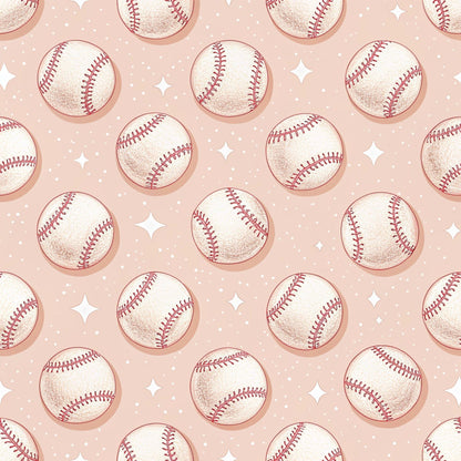 Vintage Ballpark Pattern 5 Minky Fabric