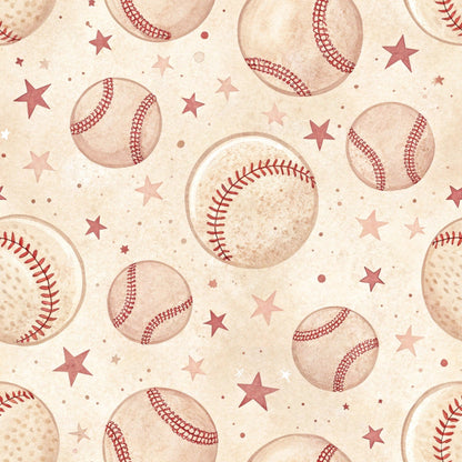 Vintage Ballpark Pattern 7 Minky Fabric