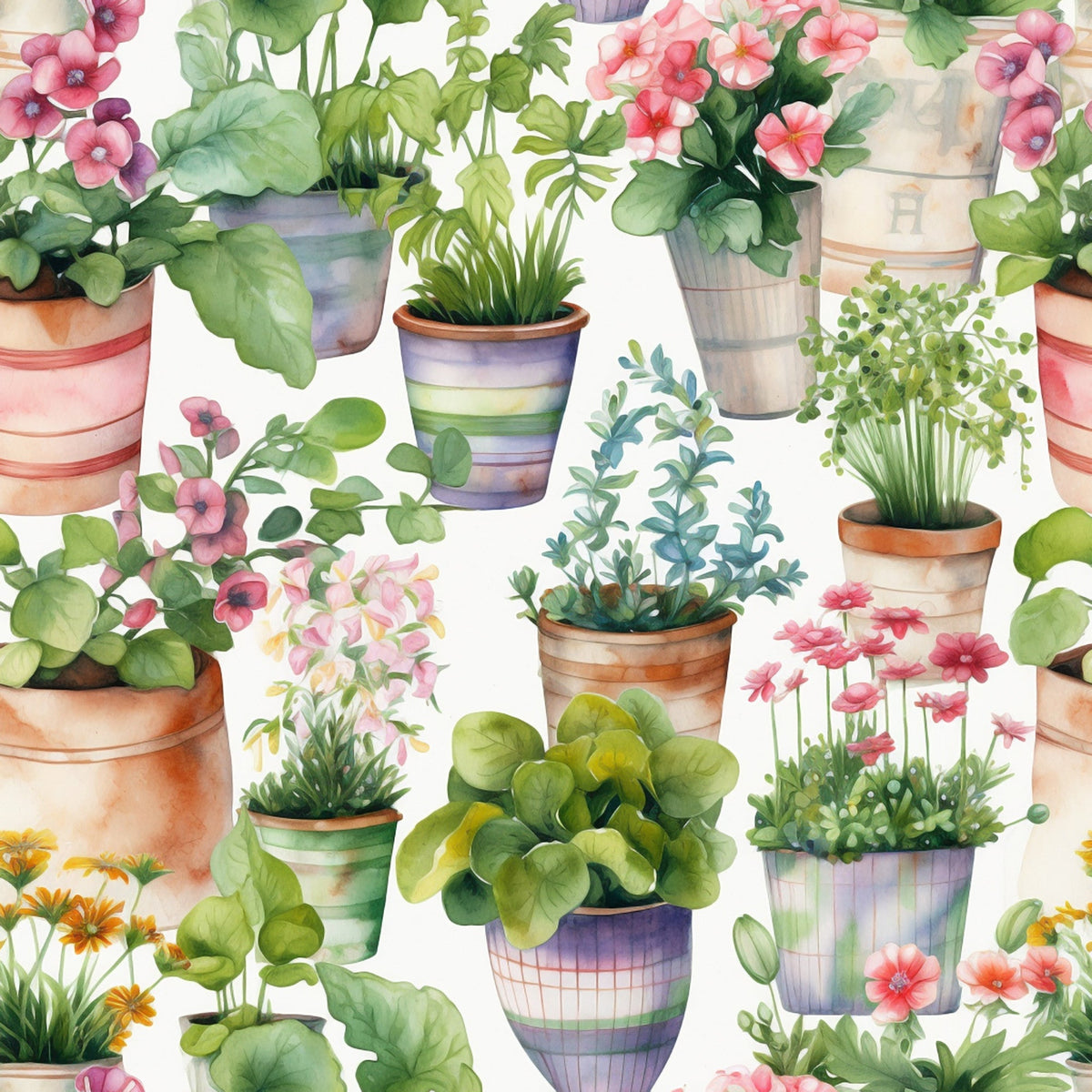 Potting Shed Pattern 4 Minky Fabric