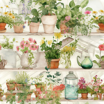 Potting Shed Pattern 7 Minky Fabric