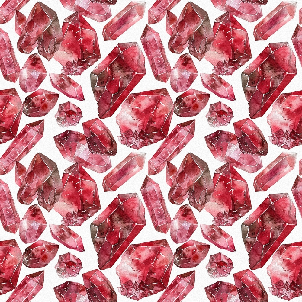 Ruby Crystals Pattern 1 Minky Fabric