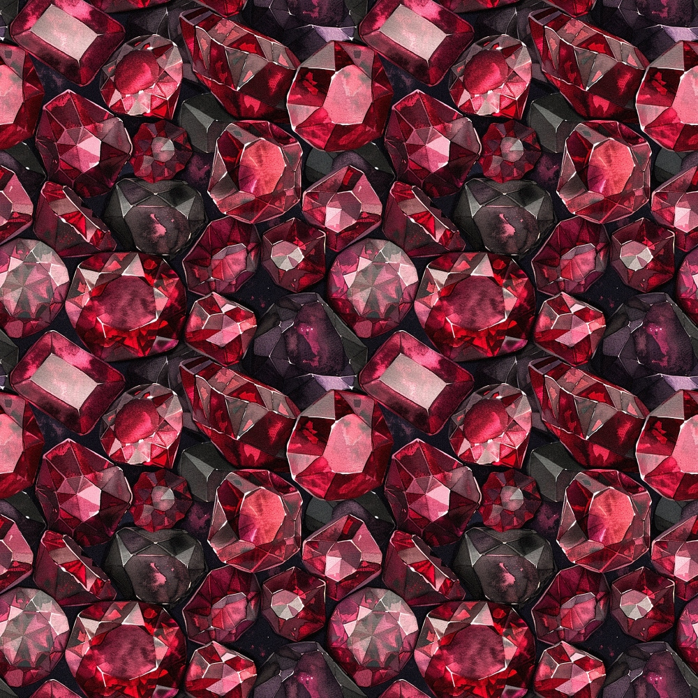 Ruby Crystals Pattern 4 Minky Fabric