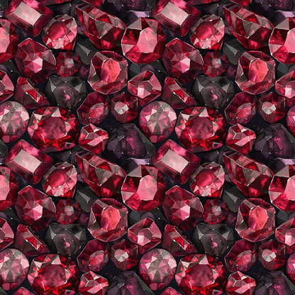 Ruby Crystals Pattern 4 Minky Fabric