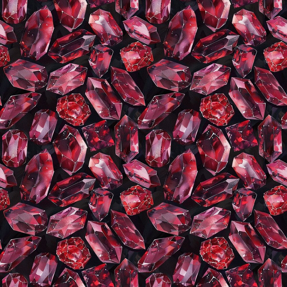 Ruby Crystals Pattern 9 Minky Fabric