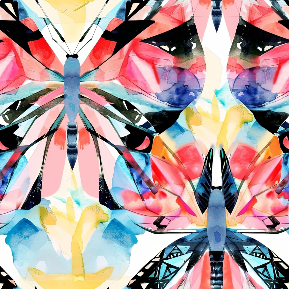Kaleidoscope Wings Pattern 10 Minky Fabric