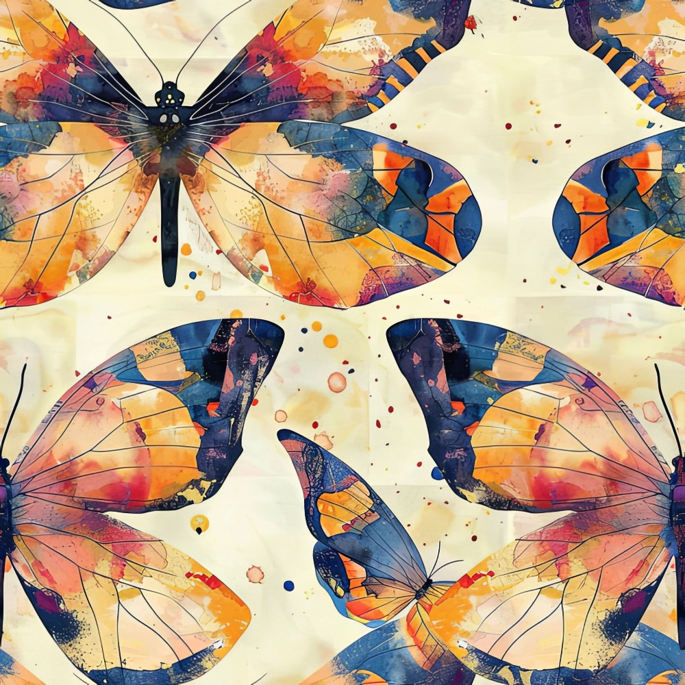 Kaleidoscope Wings Pattern 11 Minky Fabric