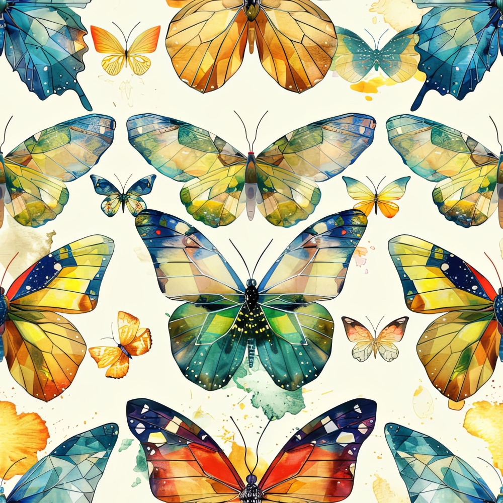 Kaleidoscope Wings Pattern 14 Minky Fabric