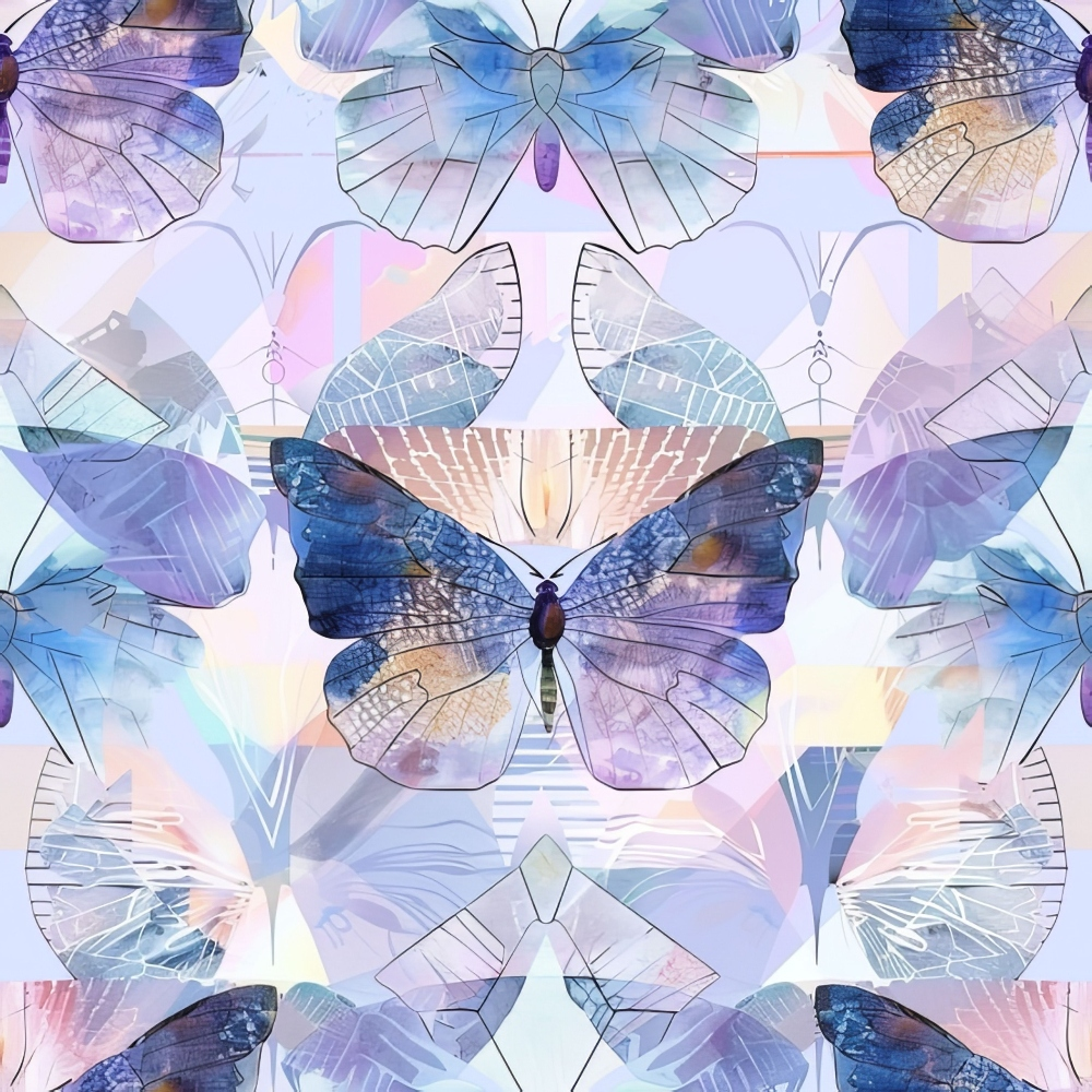 Kaleidoscope Wings Pattern 16 Minky Fabric
