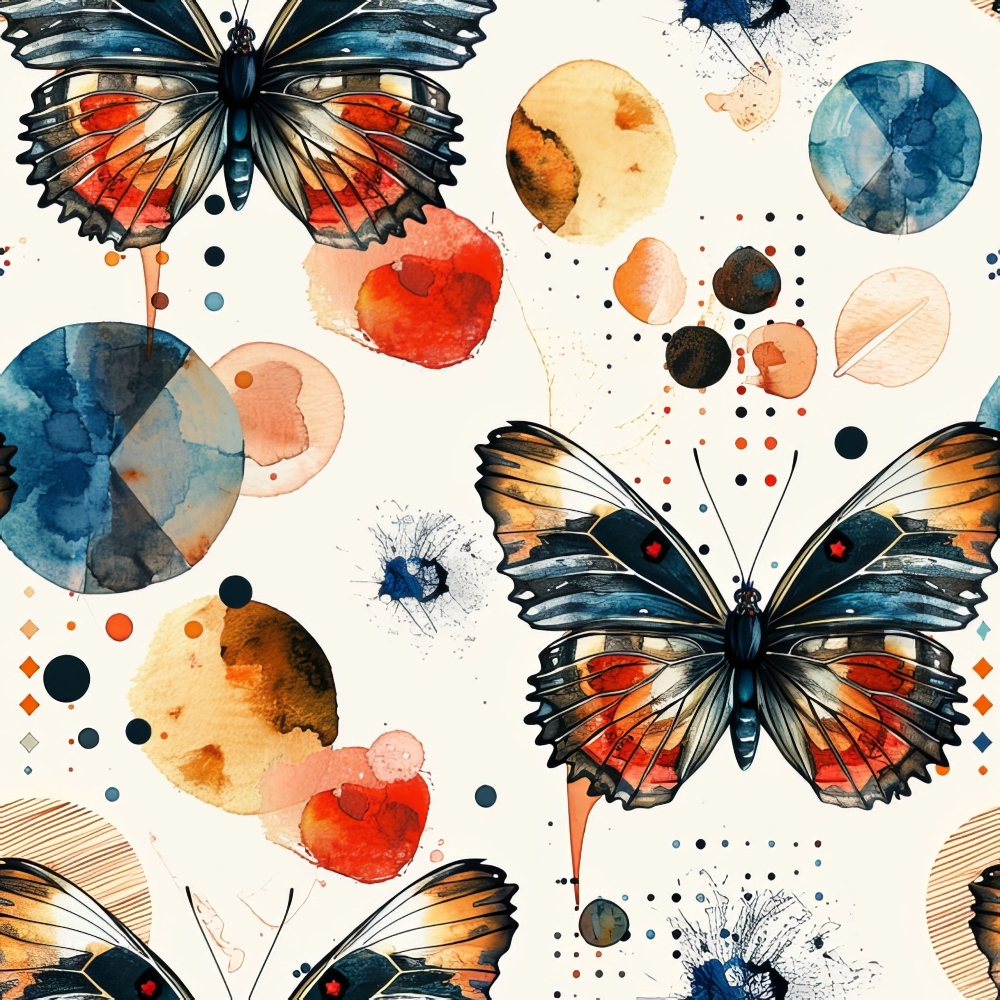 Kaleidoscope Wings Pattern 17 Minky Fabric