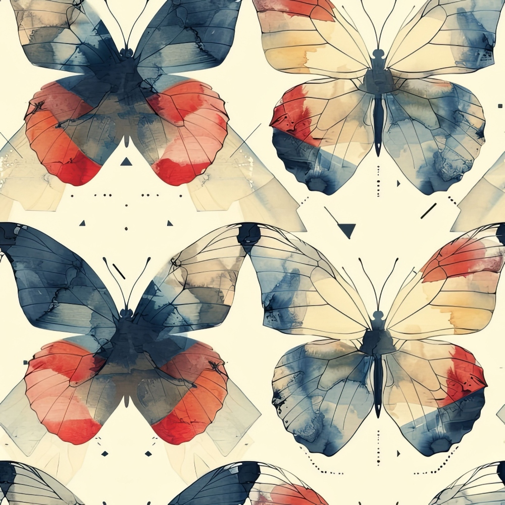 Kaleidoscope Wings Pattern 1 Minky Fabric