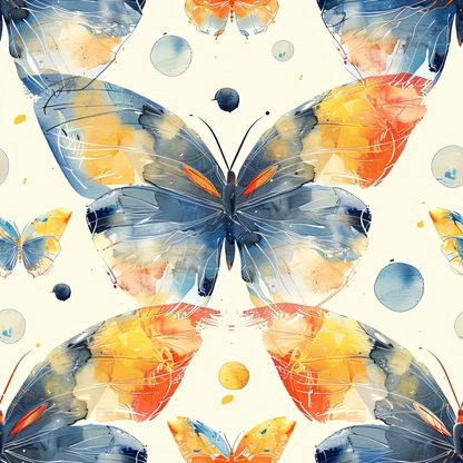 Kaleidoscope Wings Pattern 2 Minky Fabric