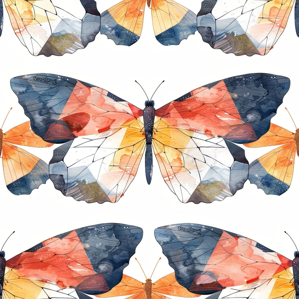 Kaleidoscope Wings Pattern 4 Minky Fabric