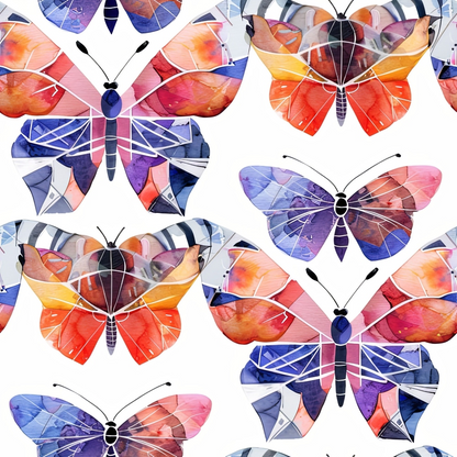 Kaleidoscope Wings Pattern 5 Minky Fabric