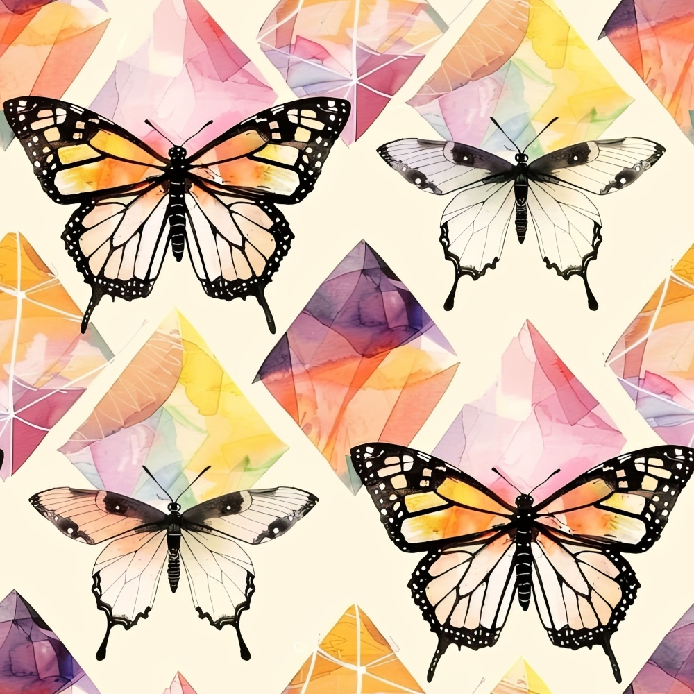 Kaleidoscope Wings Pattern 6 Minky Fabric