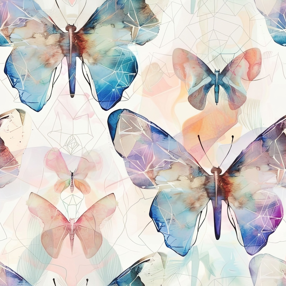 Kaleidoscope Wings Pattern 8 Minky Fabric