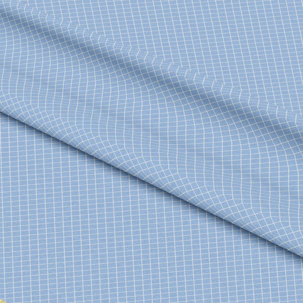 Periwinkle Dreams Gingham White on Periwinkle Quilting Cotton Fabric