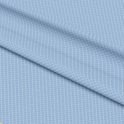Periwinkle Dreams Gingham White on Periwinkle Quilting Cotton Fabric