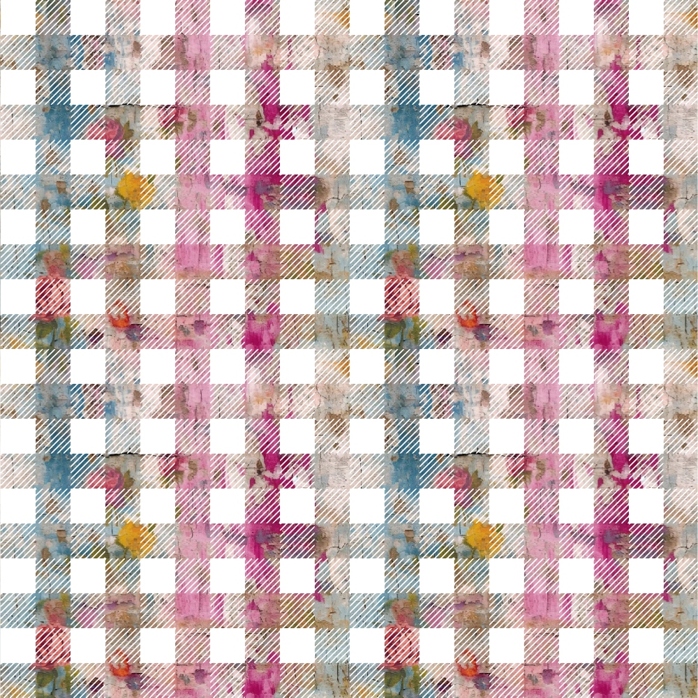 Girly Grunge Plaster Pattern 27 Quilting Cotton Fabric