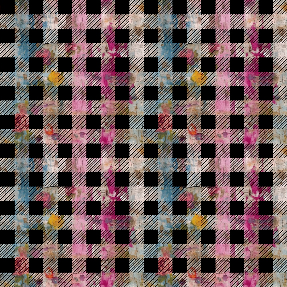 Girly Grunge Plaster Pattern 28 Quilting Cotton Fabric