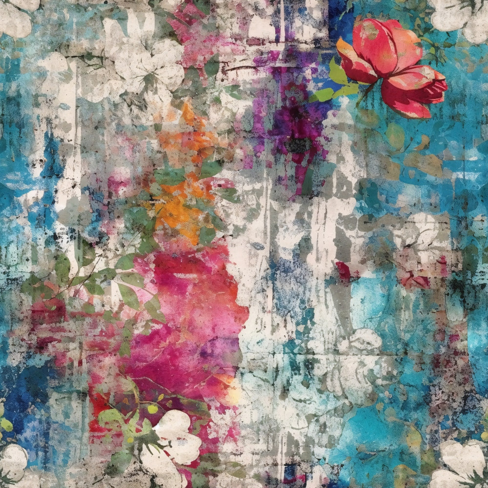 Weathered Blooms Pattern 10 Minky Fabric