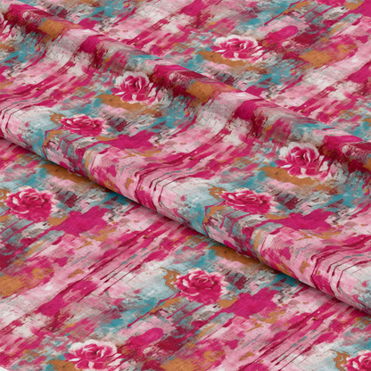 Girly Grunge Plaster Pattern 12 Quilting Cotton Fabric