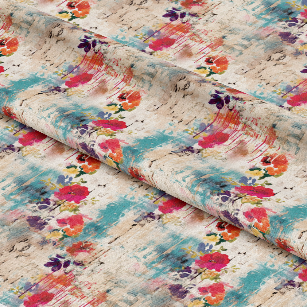 Girly Grunge Plaster Pattern 19 Quilting Cotton Fabric