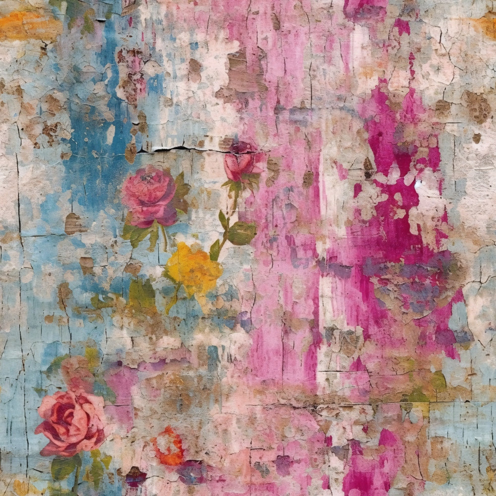 Weathered Blooms Pattern 1 Minky Fabric