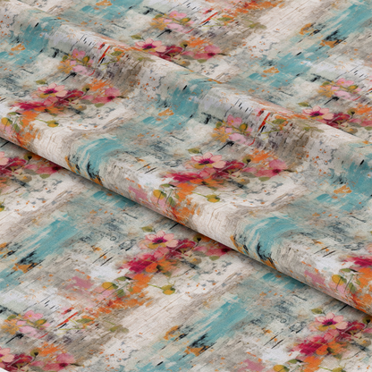 Girly Grunge Plaster Pattern 4 Quilting Cotton Fabric