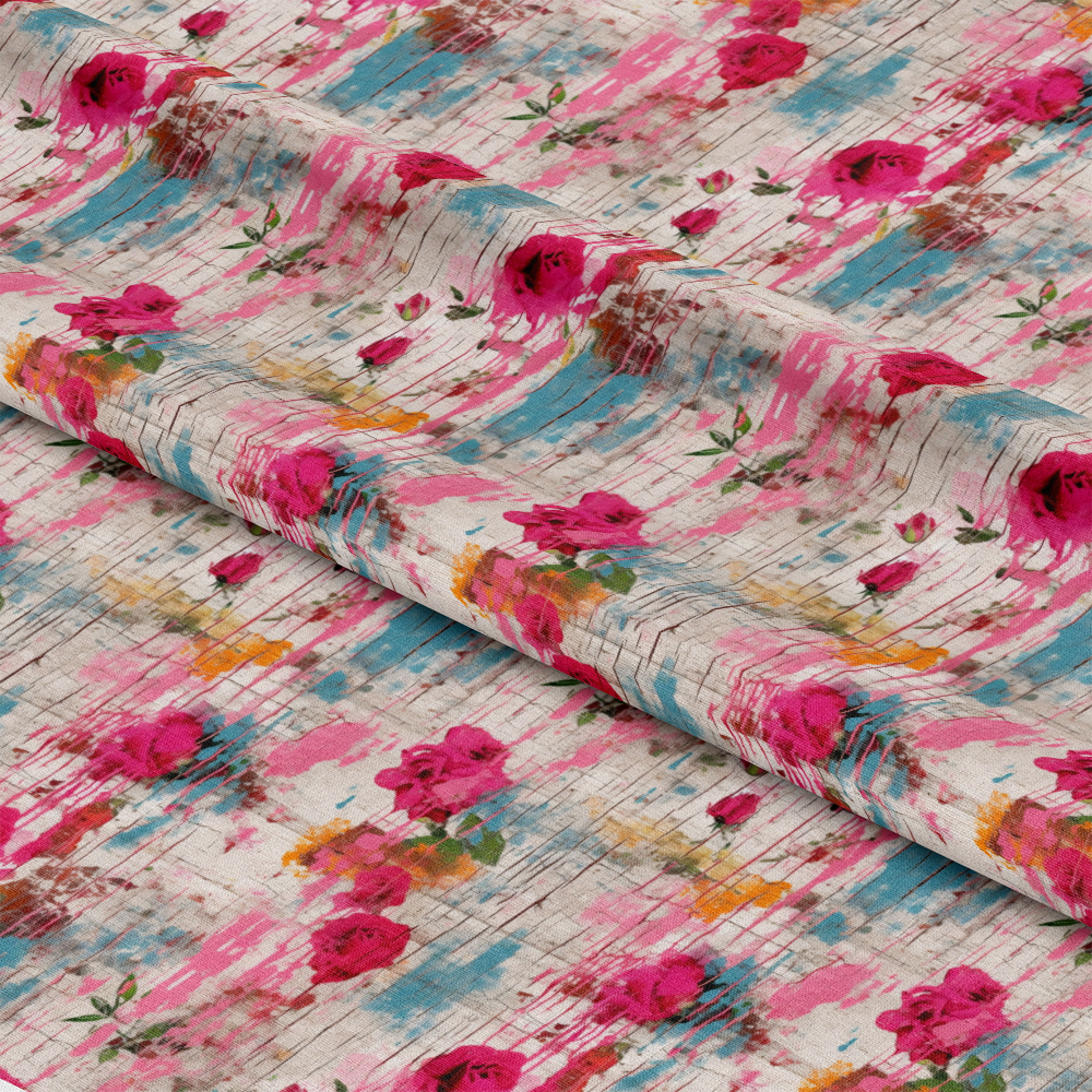Girly Grunge Plaster Pattern 5 Quilting Cotton Fabric