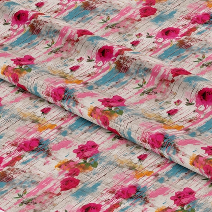 Girly Grunge Plaster Pattern 5 Quilting Cotton Fabric