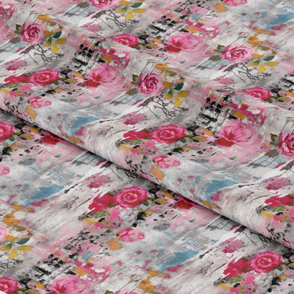 Girly Grunge Plaster Pattern 7 Quilting Cotton Fabric
