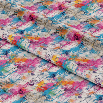 Girly Grunge Plaster Pattern 9 Quilting Cotton Fabric