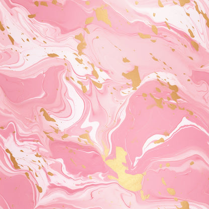 Gold and Pink Marble Pattern 1 Quilting Cotton Fabric