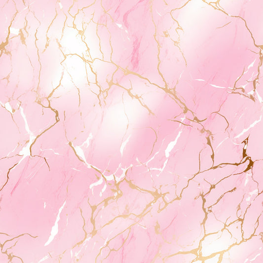 Gold and Pink Marble Pattern 3 Quilting Cotton Fabric