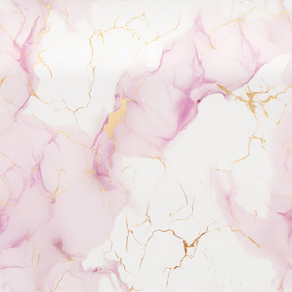 Gold and Pink Marble Pattern 6 Quilting Cotton Fabric