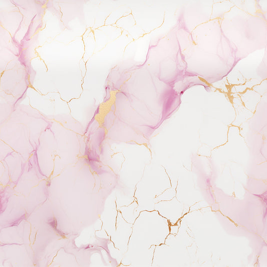 Gold and Pink Marble Pattern 6 Quilting Cotton Fabric