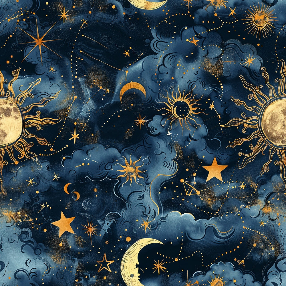 Golden Cosmos Pattern 3 Quilting Cotton Fabric