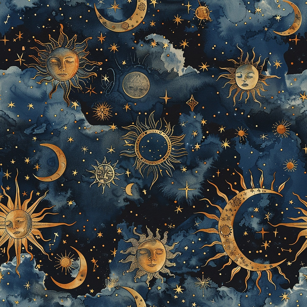 Golden Cosmos Pattern 4 Quilting Cotton Fabric