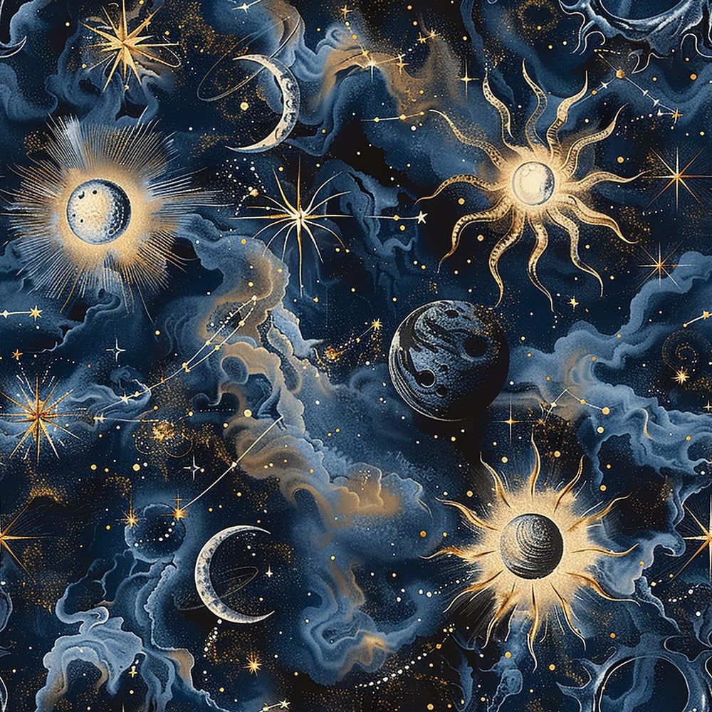Golden Cosmos Pattern 8 Quilting Cotton Fabric