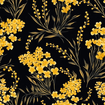 Midnight Mimosa Pattern 4 Minky Fabric