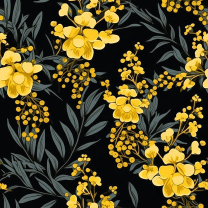 Midnight Mimosa Pattern 6 Minky Fabric
