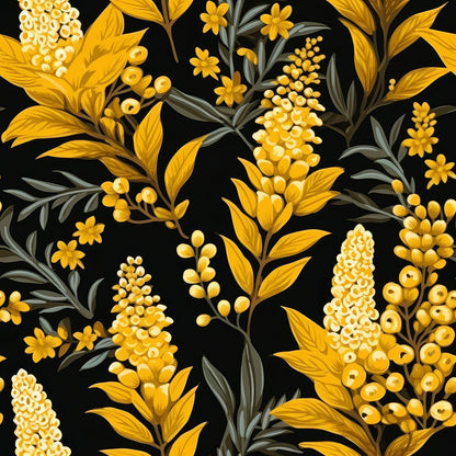Midnight Mimosa Pattern 7 Minky Fabric