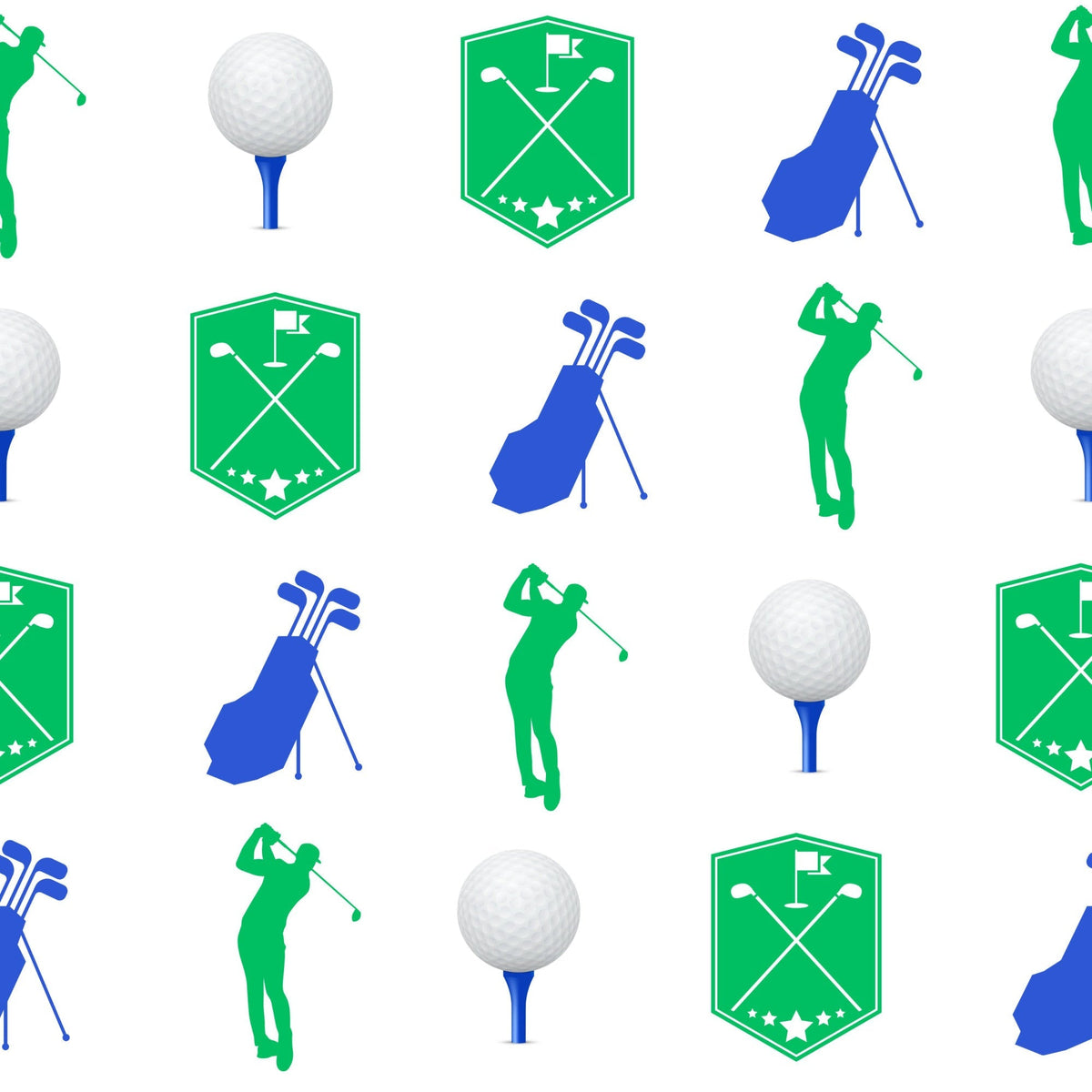 Tee Time Pattern 2 Minky Fabric