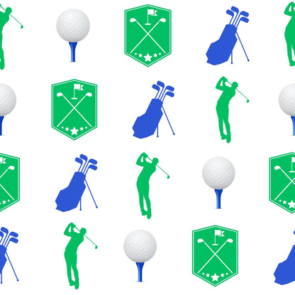Tee Time Pattern 2 Minky Fabric