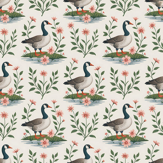 Goose Cottagecore Pattern 11 Quilting Cotton Fabric