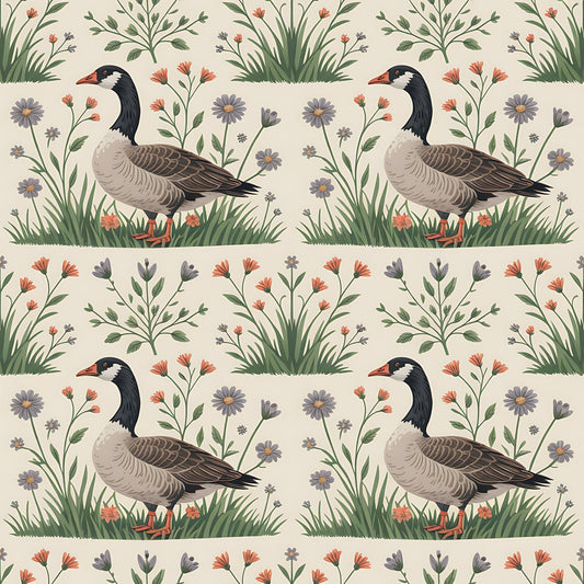 Goose Cottagecore Pattern 2 Quilting Cotton Fabric