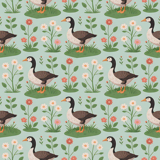 Goose Cottagecore Pattern 29 Quilting Cotton Fabric
