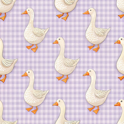 Goose Gingham Pattern 10 Quilting Cotton Fabric